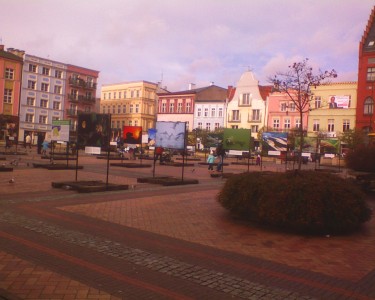 Stary rynek w Chojnicach z północnej strony